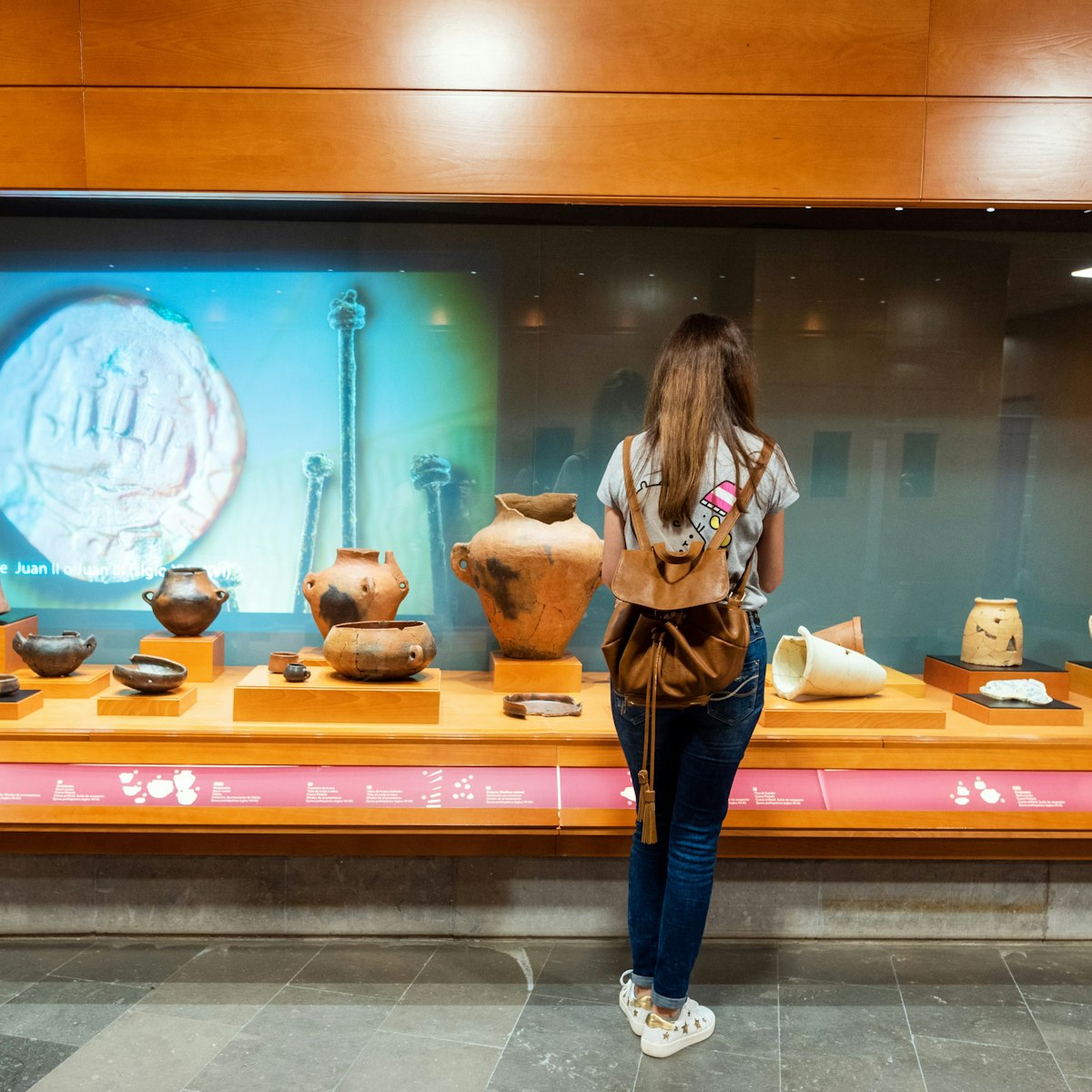 Galdar, Spain - March 2, 2019: Woman admiring the Interior of museum and Archaeological park, Cueva Pintada, in Galdar Gran Canaria, Spain . ; 
Cueva Pintada Museum & Archaeological Park

Shutterstock ID 1462682909; your: Bridget Brown; gl: 65050; netsuite: Online Editorial; full: POI Image Update