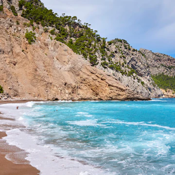 Scenic Coll Baix beach on Mallorca, Spain.
Coll Baix beach on Mallorca, Spain. - stock photo
Platja des Coll Baix