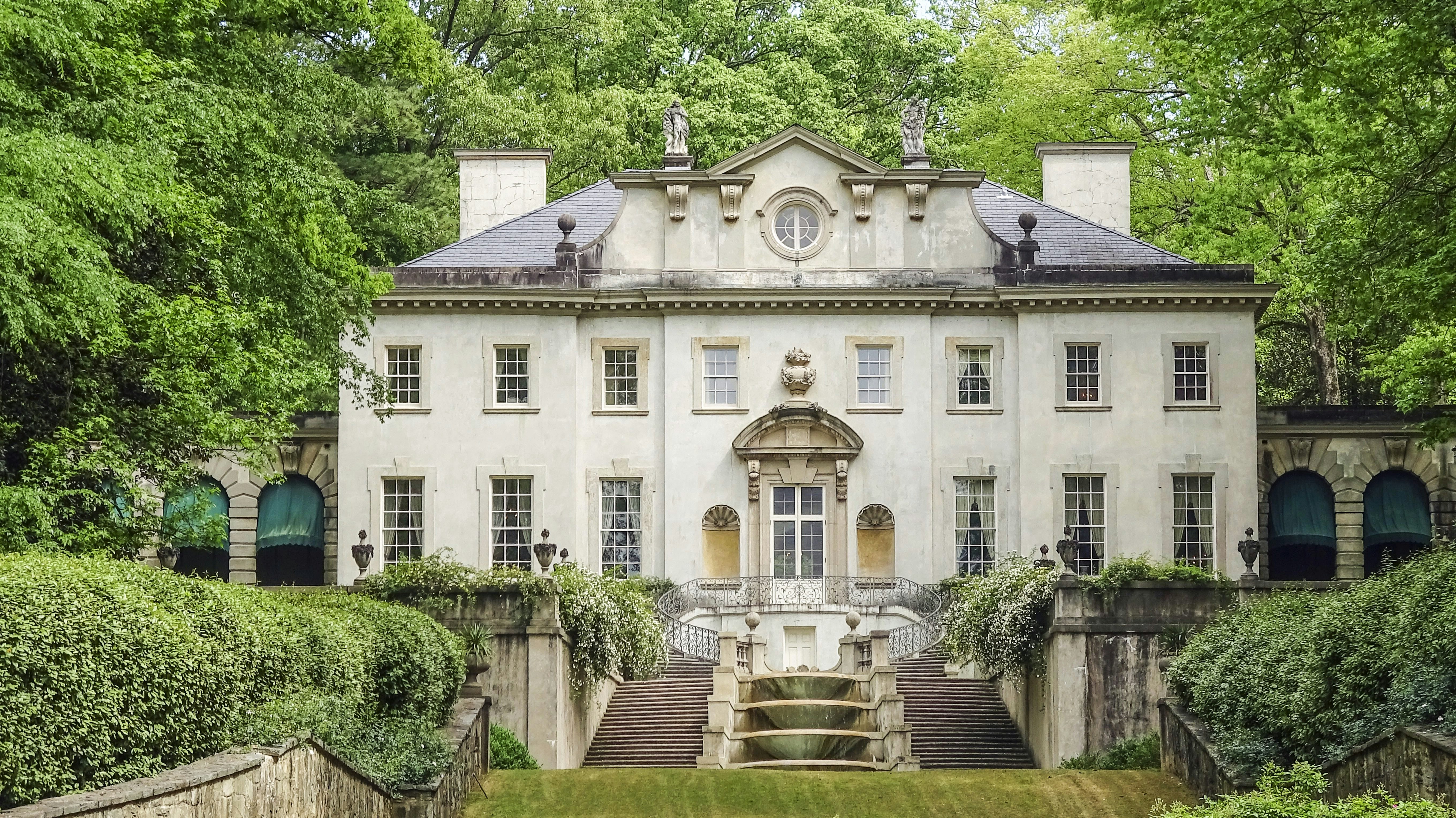 Swan House in Atlanta - part of Atlanta History Center - ATLANTA, GEORGIA - APRIL. 20 2016; Shutterstock ID 415659565; your: Bridget Brown; gl: 65050; netsuite: Online Editorial; full: POI Image Update