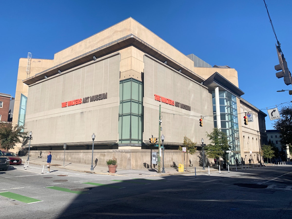 Baltimore, Maryland / US - Oct 24, 2019: Perspective exterior facade of The Walters Art Museum as seen from the corner of Cathedral and Centre st downtown Mount Vernon neighborhood district; Shutterstock ID 1540828388; your: Bridget Brown; gl: 65050; netsuite: Online Editorial; full: POI Image Update
