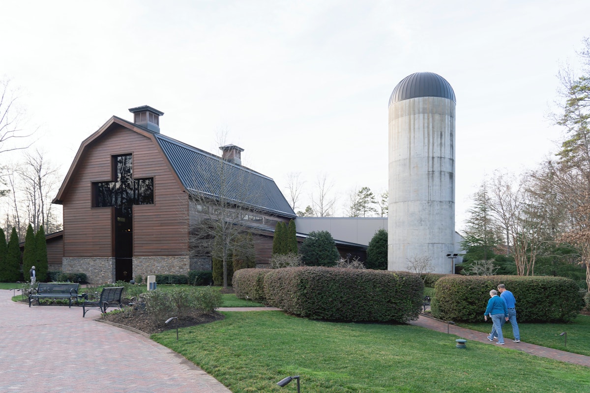 Charlotte, North Carolina, USA - January 15, 2020: The Billy Graham Library in Charlotte, North Carolina, a museum and library documenting the life and ministry of Christian evangelist Billy Graham.