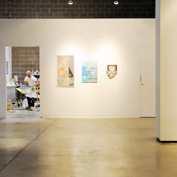 (CM) AE92608Redline_CM01 Artists work at the new gallery/studio space RedLine in the RHINO art district on Friday, September 26, 2008. Seen from the main gallery, artist Jeff Page works in his studio space. Cyrus McCrimmon, The Denver Post (Photo By Cyrus McCrimmon/The Denver Post via Getty Images)