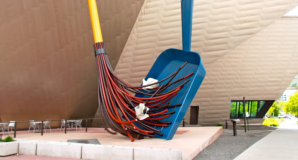 Denver, CO - May 25 2016: The Big Sweep sculpture at the Civic Center Cultural Complex; Shutterstock ID 1368423719; your: Bridget Brown; gl: 65050; netsuite: Online Editorial; full: POI Image Update