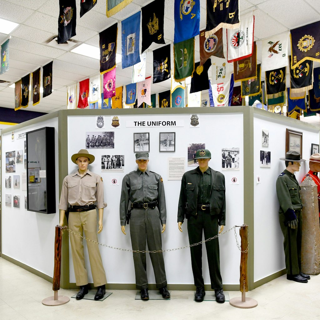 EL PASO, TX - APRIL 24:.The National Border Patrol Museum, open Tuesday through Saturday, with no admission fee, chronicles the agency before it became an agency from the early 1900's through Prohibition, World War II and into today's high tech world  April 24, 2018 in El Paso, TX. It receives no federal funding and relies on donations.  .(Photo by Katherine Frey/The Washington Post via Getty Images)