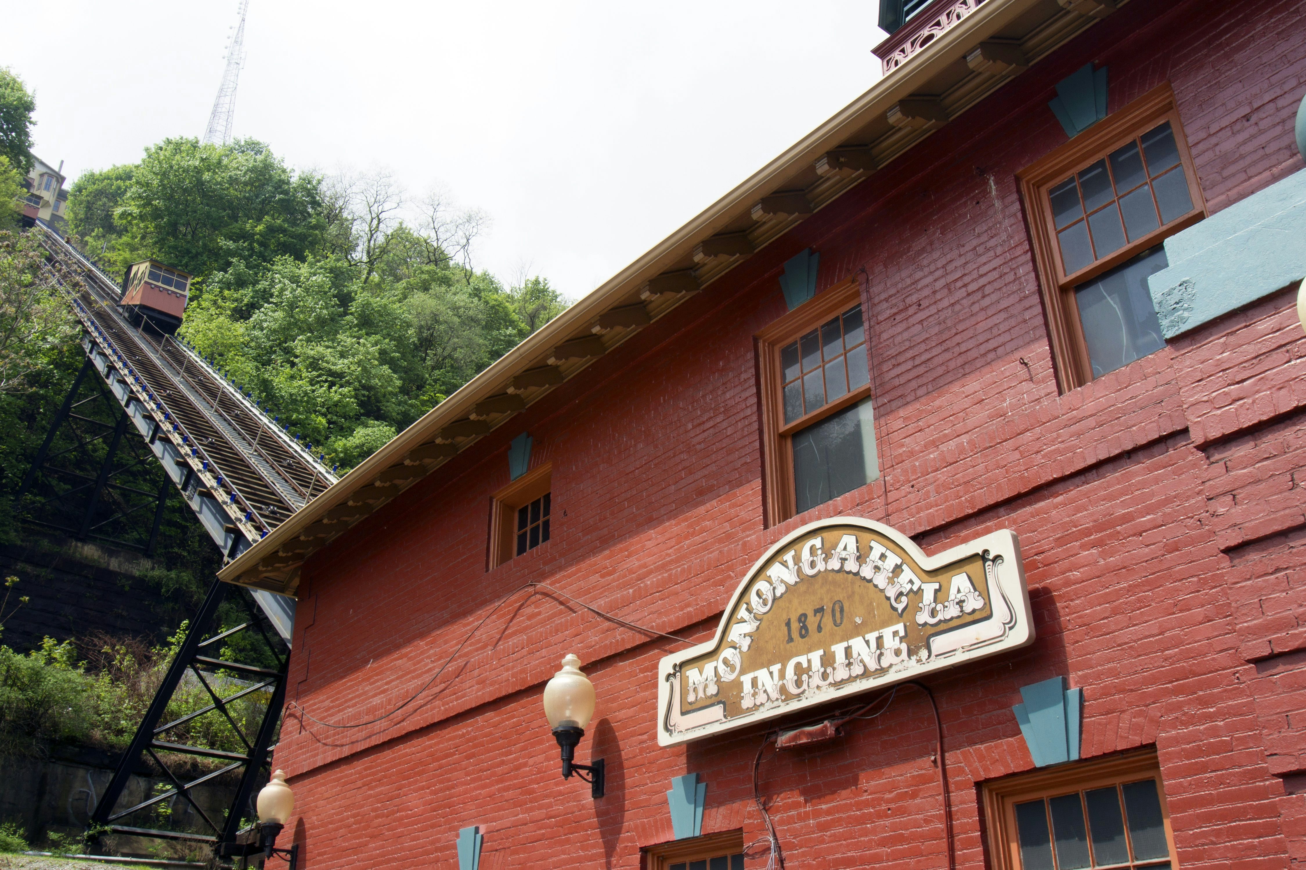 Pittsburgh, PA, USA - May 5, 2015 : Historic Monongahela Incline from riverfront to Mt. Washington area of Pittsburgh.