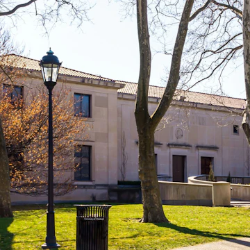 Pittsburgh, Pennsylvania, USA 3/8/20 The Frick Fine Arts building on the campus of the University of Pittsburgh on a sunny winter day