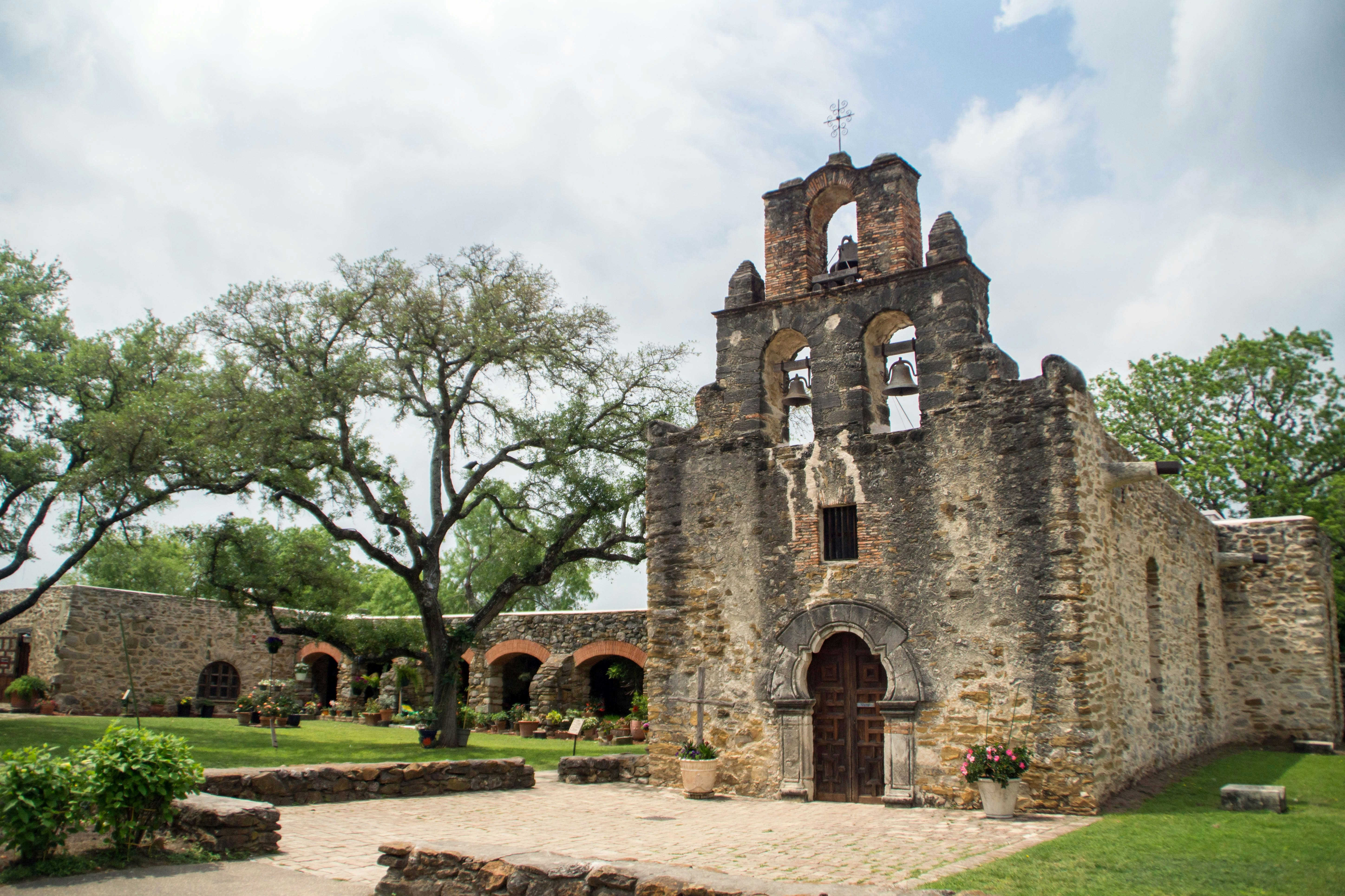 San Antonio, Texas - April 17th, 2019: Mission San Francisco De La Espada Catholic Church;  Mission Espada

Shutterstock ID 1577545378; your: Bridget Brown; gl: 65050; netsuite: Online Editorial; full: POI Image Update