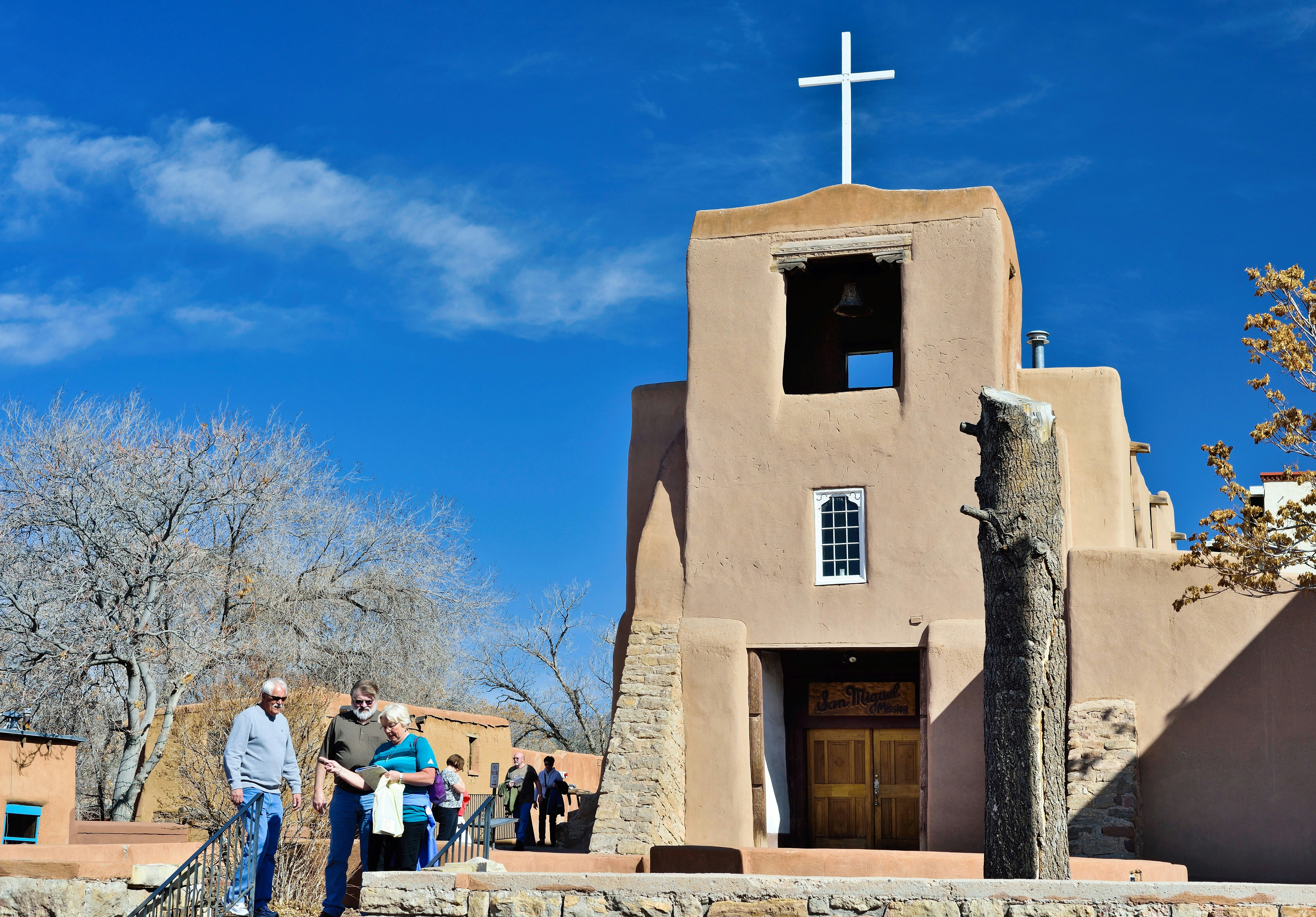 San Miguel Mission

"Santa Fe, New Mexico, USA - March 18, 2013: People walking past the beautiful Mission San Miguel in the historic old town section of Santa Fe."
Mission San Miguel , Santa Fe - stock photo

