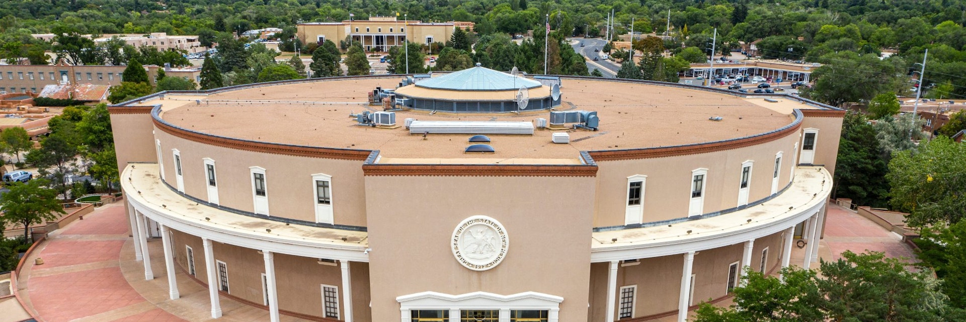 New Mexico State Capitol Building The Roundhouse in Santa Fe NM USA