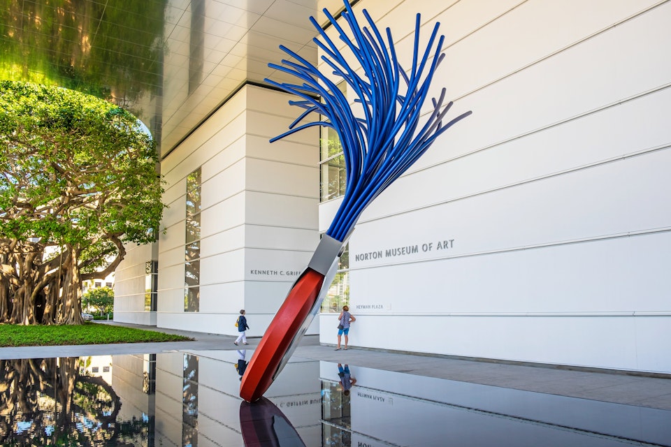 "Typewriter Eraser, Scale X" is an artwork created in 1999 by the American artist Claes Oldenburg in partnership with his wife, Coosje van Bruggen. It was on view at the Norton Museum of Art, West Palm Beach, Florida, from February through June, 2019.