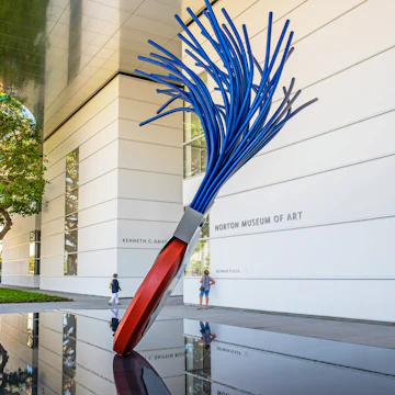 "Typewriter Eraser, Scale X" is an artwork created in 1999 by the American artist Claes Oldenburg in partnership with his wife, Coosje van Bruggen. It was on view at the Norton Museum of Art, West Palm Beach, Florida, from February through June, 2019.