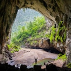 Hang En (swallow cave), the entrance to go to Son Doong Cave, the largest cave in the world, is in the heart of the Phong Nha Ke Bang National Park in the Quang Binh province of Central Vietnam; Shutterstock ID 1561873999; your: Claire Naylor; gl: 65050; netsuite: Online ed; full: Update Vietnam national parks