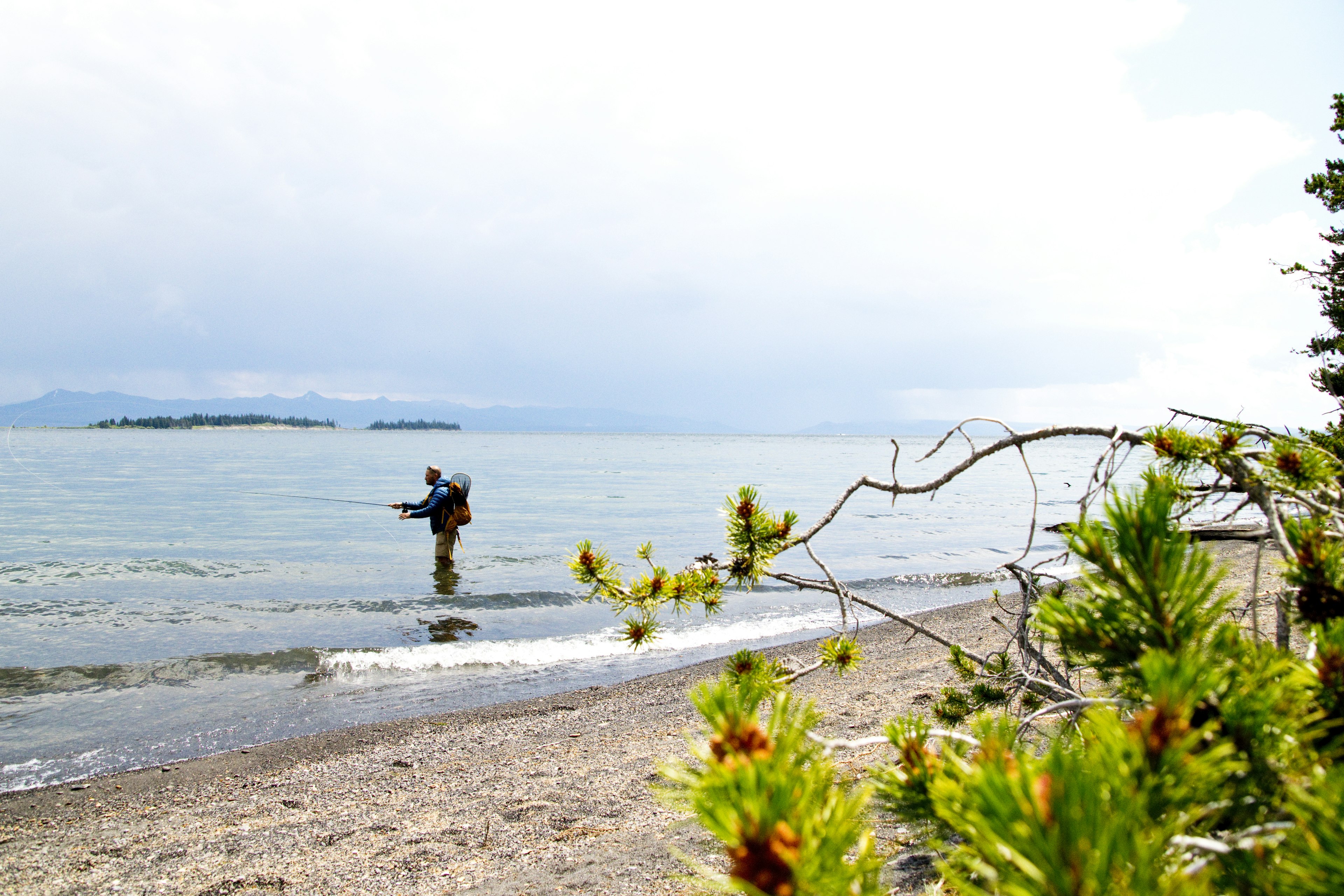 Fishing in Yellowstone Lake, Yellowstone National Park