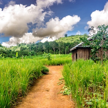 18km hike to a Bunung Village in Cambodia