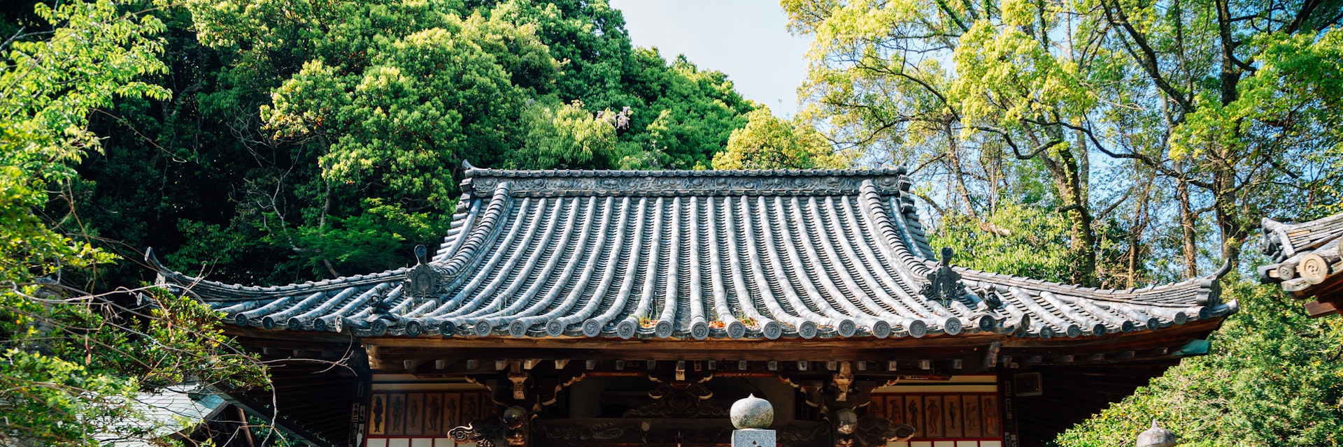 Matsuyama, Japan - April 21, 2019 : Ishite-ji temple Shikoku 88 temple pilgrimage