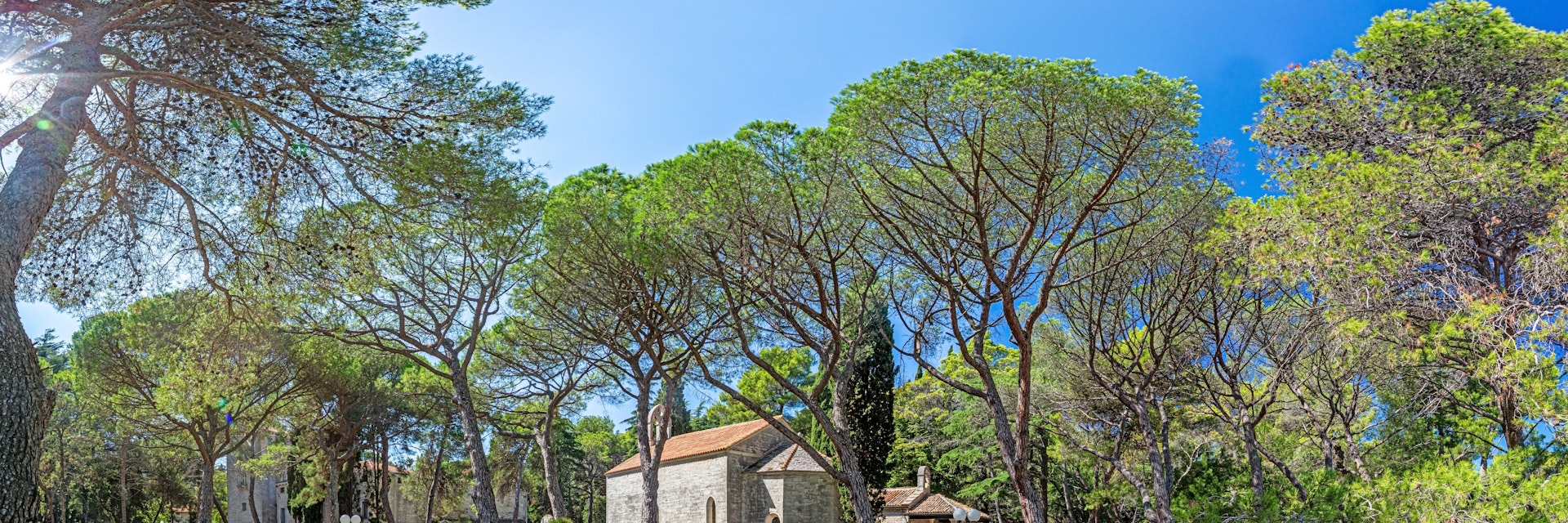 Picture of the Basilika Crkva Sv. Germana on the Croatian island of Brijuni during daytime in summer