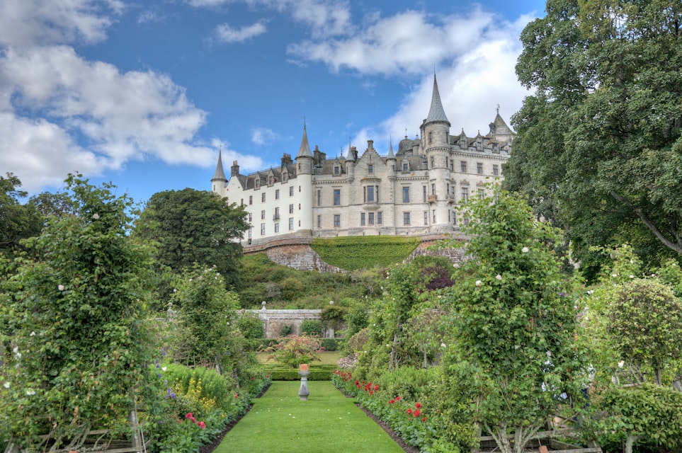 Dunrobin Castle is a stately home in Sutherland, in the Highland area of Scotland, HDR enhanced