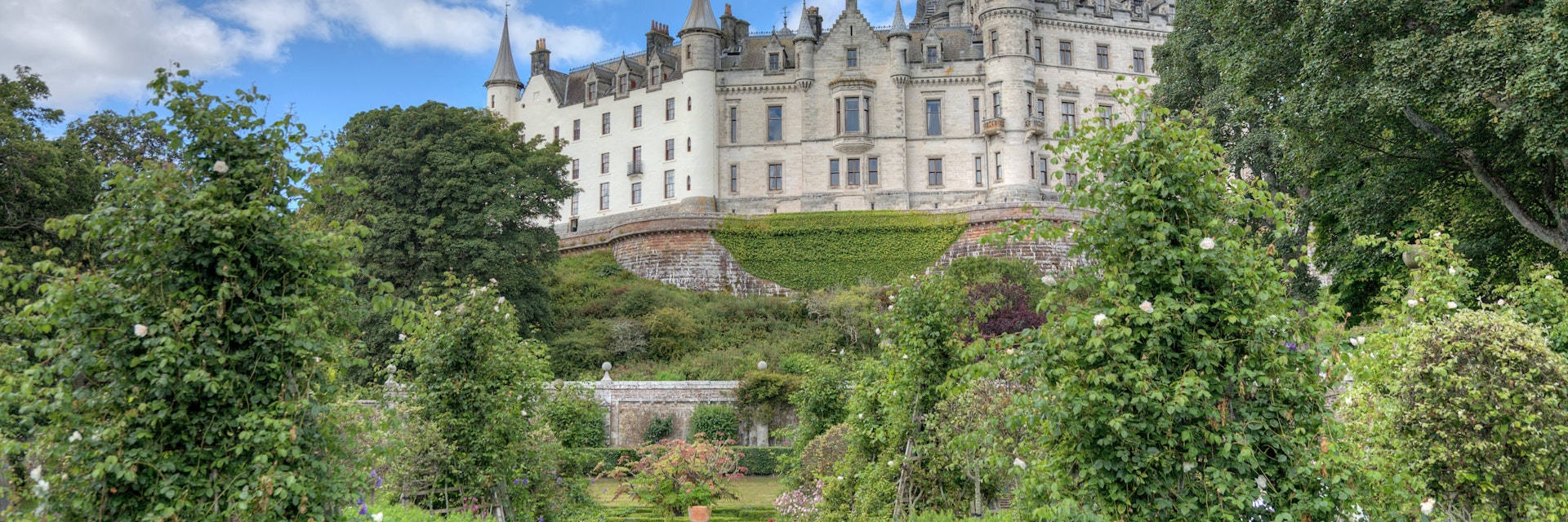 Dunrobin Castle is a stately home in Sutherland, in the Highland area of Scotland, HDR enhanced