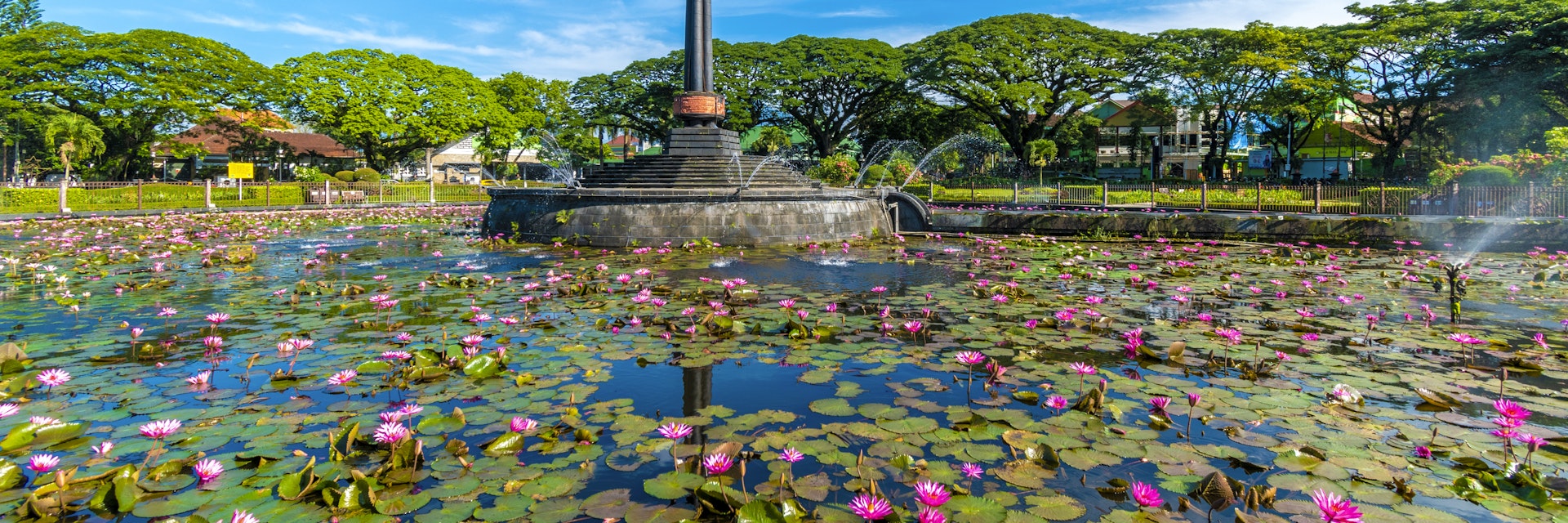 Tugu Malang (Alun-alun Bunder) as the main landmark and tourist icon of Malang City in East Java, Indonesia