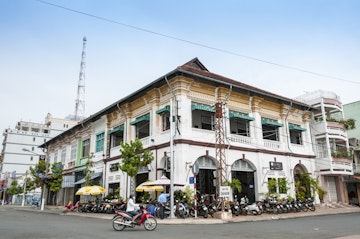 Corner Coffee Shop In My Tho, Vietnam
