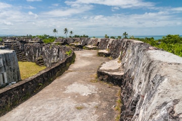 Ruins of Manda fort of Foulpointe, eastern Madagascar