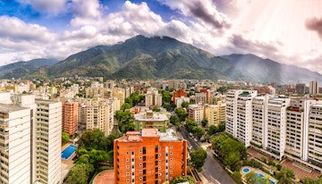 Eastern Caracas panoramic city view at Chacao Municipality.  Image taken at mid afternoon with Avila mountain in the background.Cerro El Avila en el Municipio Chacao.
