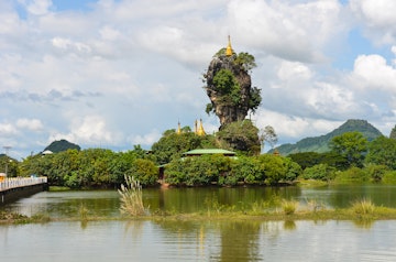 Kyauk Ka Lat sanctuary, it is near Hpa-an, the capital of the Kayin-State, Myanmar