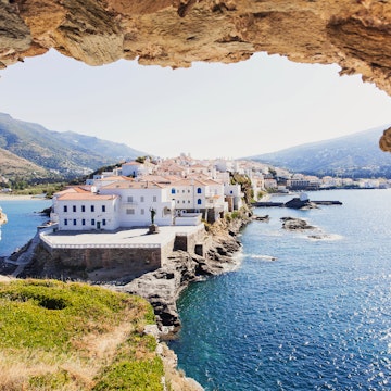 View of beautiful Andros town, Cycladic islands, Greece