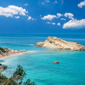 Beautiful view of Turkopodaro Beach on Kefalonia, Ionian Islands, Greece