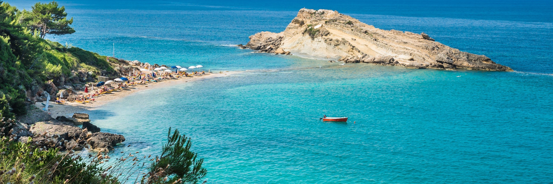 Beautiful view of Turkopodaro Beach on Kefalonia, Ionian Islands, Greece