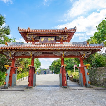 Shureimon Gate in Shuri castle in Okinawa, Japan.