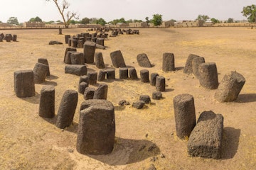 Concentric Senegambian Stone Circle at Sine Ngayene near Nioro du Rip.