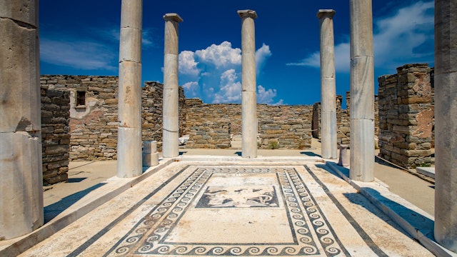 16 July 2018: Excavations on the Greek island of Delos.