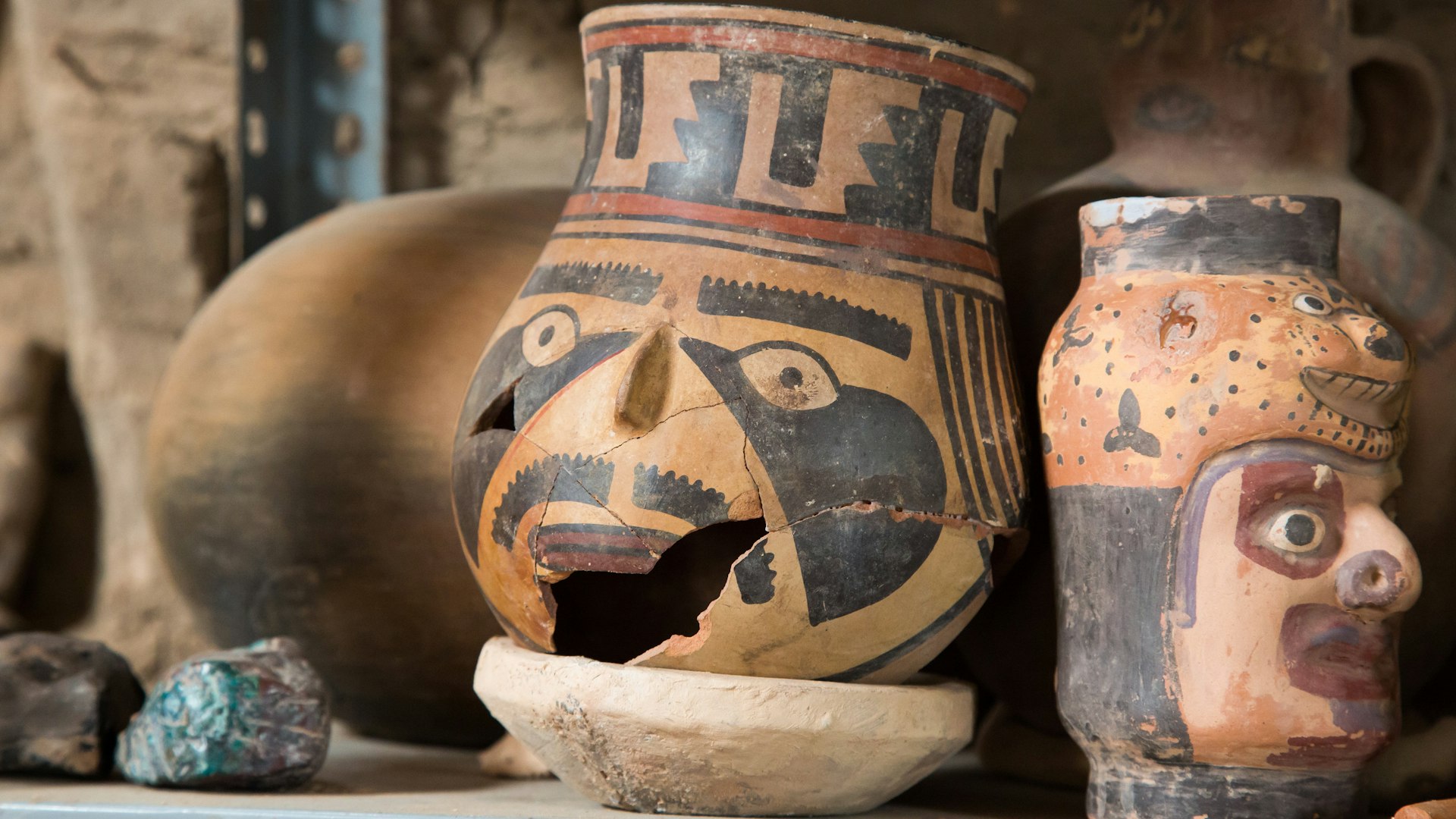 A ceramic pot made by the Nazca people in Lima, Peru