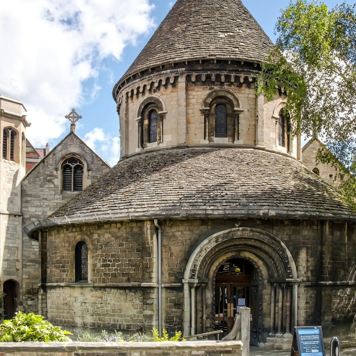 Cambridge, United Kingdom - May 12, 2012: Holy Sepulchre Round Church in Cambridge as seen on 12th of May, 2012.