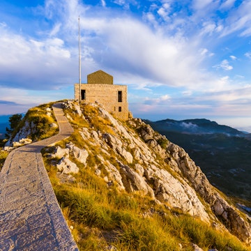 Lovcen Mountains National park at sunset in Montenegro