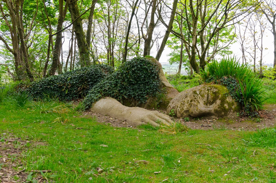 Laying down Giant at the Lost gardens of Heligan, Cornwall, England