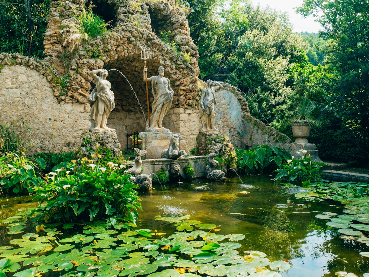 Trsteno植物园的喷泉海王星。