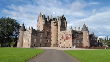 September 11, 2017: Exterior of Glamis Castle in Angus.