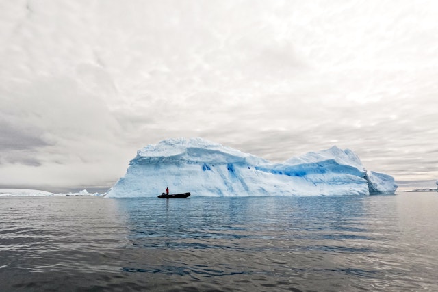 Iceberg in The Weddell Sea ice in Antartica.