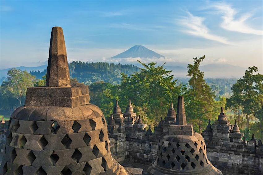 View from the temple of Borobudur, Java