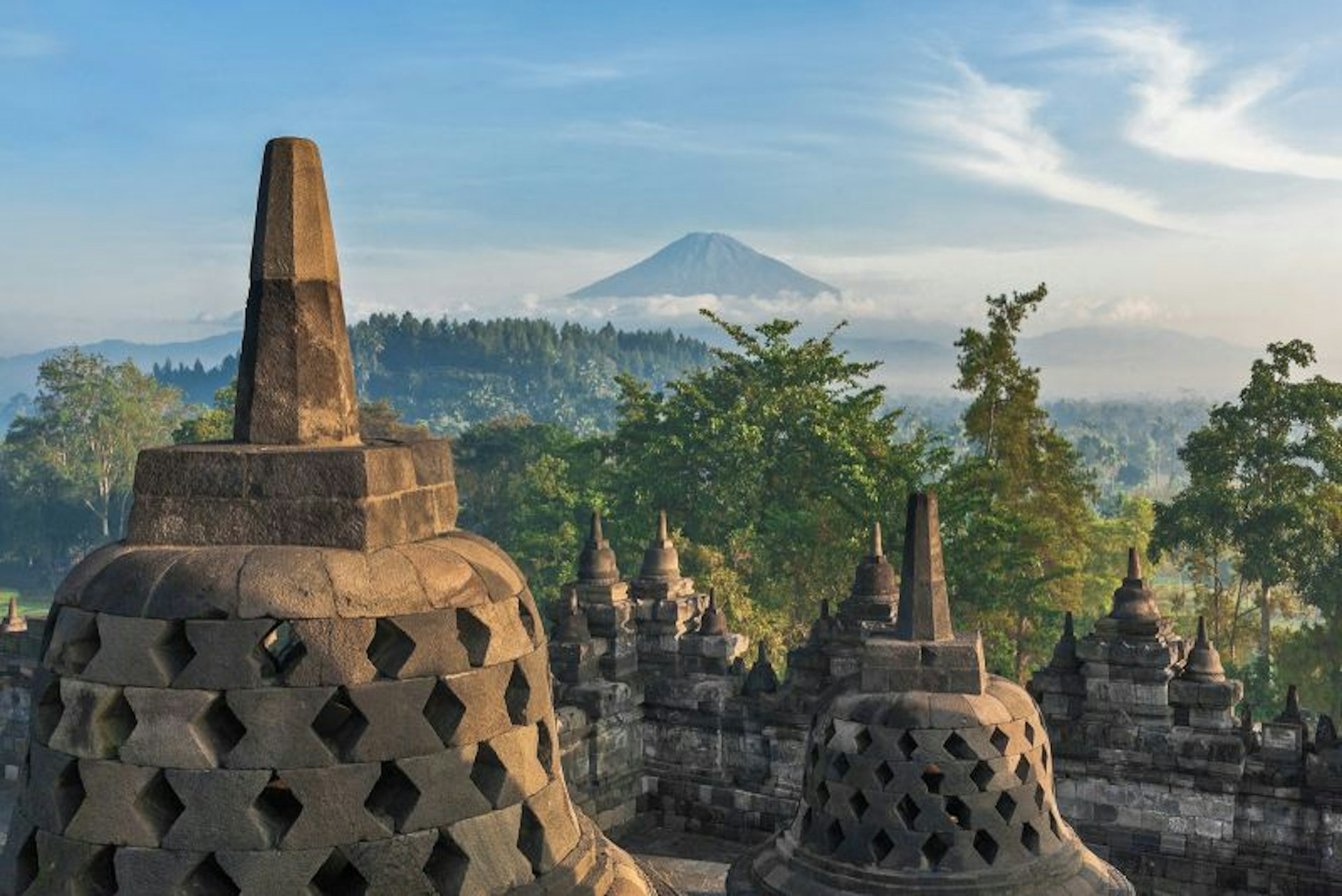 View from the temple of Borobudur, Java