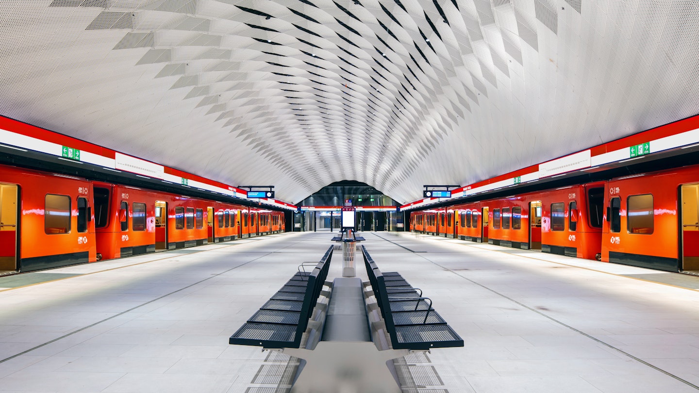 One of Helsinki's uber-modern metro stations, Matinkyla Mattby.