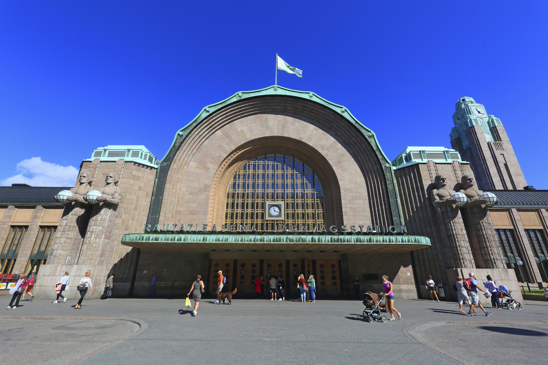 Europe, Finland, Helsinki.. Railway station