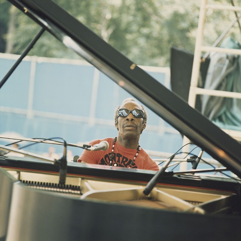 NEW YORK - 2nd JULY: Professor Longhair (1918-1980, U.S. jazz pianist and singer, playing the piano during a live concert performance at the Newport Jazz Festival in New York City, New York, USA, 2nd July 1973. (Photo by David Redfern/Redferns/Getty Images)