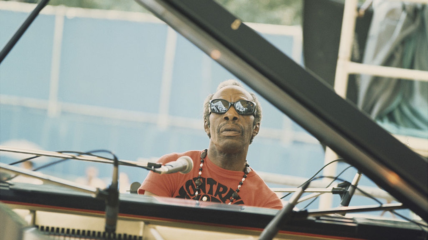 NEW YORK - 2nd JULY: Professor Longhair (1918-1980, U.S. jazz pianist and singer, playing the piano during a live concert performance at the Newport Jazz Festival in New York City, New York, USA, 2nd July 1973. (Photo by David Redfern/Redferns/Getty Images)