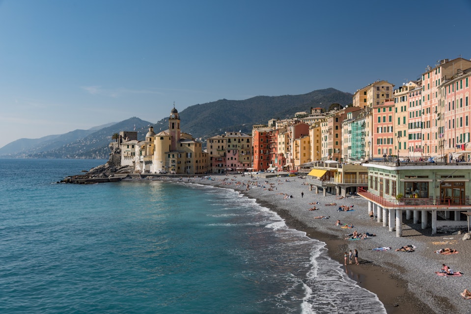 Camogli waterfront, Italian Riviera, Liguria, Italy.