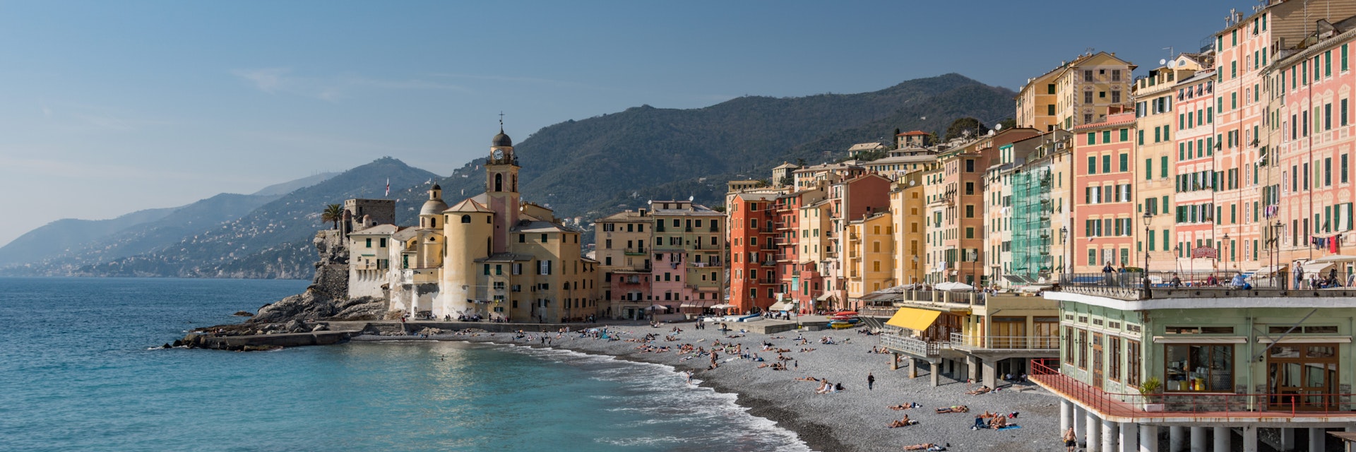 Camogli waterfront, Italian Riviera, Liguria, Italy.