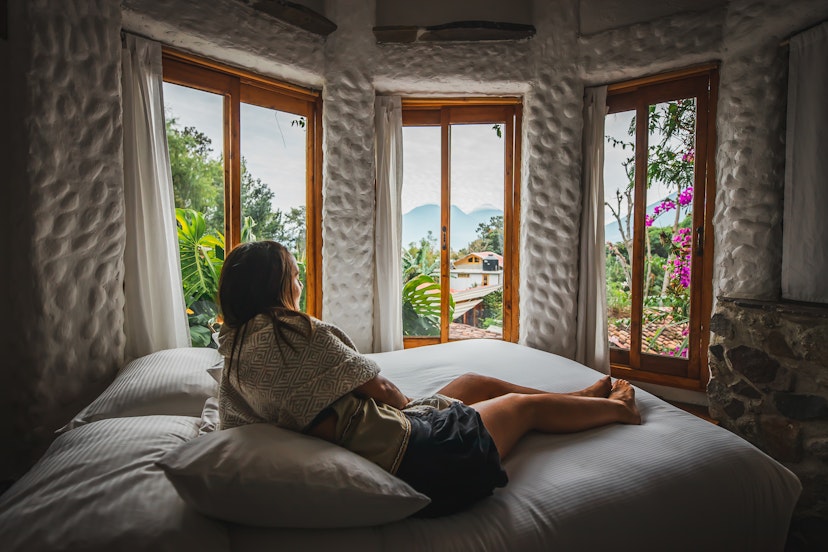 Views over unspoiled tropical scenes are part of the package at eco-lodges such as Lush Atitlan