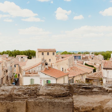 Arles old town cityscape.